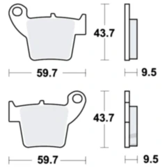 Bremsklotz Sinter SI TRW Alternative: 7323926 passend für: Honda CRF, CR