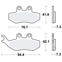 Bremsklotz Scooter TRW Alternative: 7320211 passend für: Beta RR, Alp, Urban