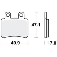 Bremsklotz Scooter TRW Alternative: 7320549 passend für: Peugeot Satelis, Geopolis, Elystar