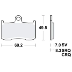 Bremsklotz Sinter vorne TRW Alternative: 7324304 passend für: Kawasaki Z, ZX - 9R
