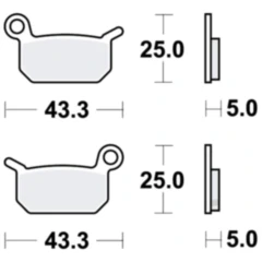 Bremsklotz Sinter SI TRW Alternative: 7320625 passend für: KTM SX, SX - E5, Mini Adventure