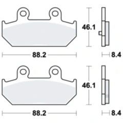 Bremsklotz Sinter Scooter TRW Alternative: 7323108 passend für: Suzuki AN