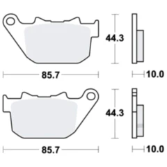 Bremsklötze Sinter hinten TRW für Motorräder