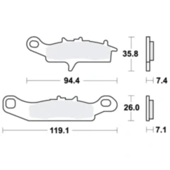 Bremsklotz Sinter SI TRW Alternative: 7325731 passend für: Kawasaki KFX, KVF
