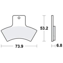 Bremsklotz Sinter SI TRW passend für: Polaris Trail Blazer, Scrambler, Sportsman