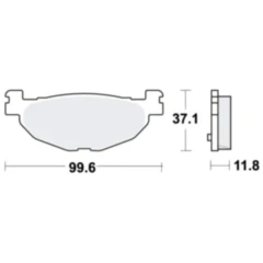 Bremsklotz Sinter Scooter TRW Alternative: 7323082 passend für: Yamaha XP, YP