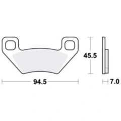 Bremsklotz Sinter SI TRW Alternative: 7322100 passend für: Arctic Cat/Textron Cat, Alterra, XC