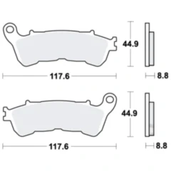 Bremsklotz Sinter hinten TRW Alternative: 7320435 passend für: Honda CBF, VFR, CB