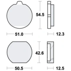 Bremsklotz Standard TRW Alternative: 7320501 passend für: Kawasaki Z, KH, Z1R
