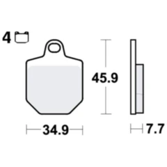 Bremsklotz Sinter TRQ TRW passend für: HM - Moto CRM - F, Husaberg FS