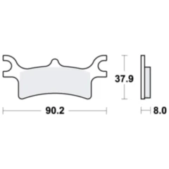 Bremsklotz Sinter SI TRW Alternative: 7325657 passend für: Polaris Sportsman, Trail Blazer, Trail Boss