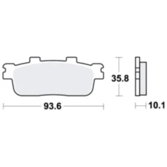 Bremsklotz Sinter Scooter TRW Alternative: 7323496 passend für: SYM GTS, Joyride, Cruisym