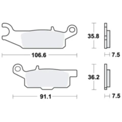 Bremsklotz Sinter SI TRW Alternative: 7321235 passend für: Yamaha YFM