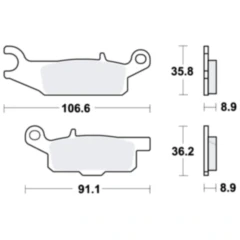 Bremsklotz Sinter SI TRW Alternative: 7321268 passend für: Yamaha YFM