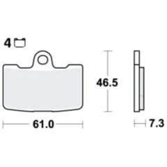 Bremsklotz Sinter vorne TRW Alternative: 7323165 passend für: Buell R, XB12Scg, XB12Ss
