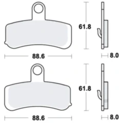 Bremsklotz Sinter vorne für Motorräder 7875099