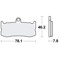 Bremsklotz Carbon CRQ TRW passend für: Triumph Daytona