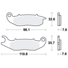 Bremsklotz Sinter SI TRW Alternative: 7320001 passend für: AJP PR3, PR4, PR5
