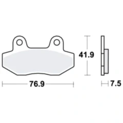 Bremsklotz Standard TRW Alternative: 7320513 passend für: Hyosung GT, GV, XRX