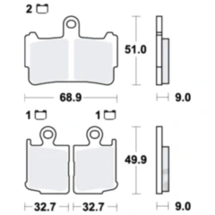 Bremsklotz Sinter vorne TRW Alternative: 7323249 passend für: Honda VFR