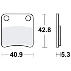 Bremsklotz Standard TRW passend für: Honda NC, FJS, GL, Piaggio MP3, X10
