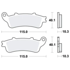 Bremsklotz Sinter hinten TRW Alternative: 7323330 passend für: Honda GL