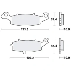 Bremsklotz Sinter hinten TRW Alternative: 7328867 passend für: Kawasaki VN