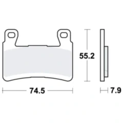 Bremsklotz Carbon CRQ TRW passend für: Honda CB, CBR, VTR, Hyosung GT, ST, GD