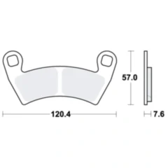 Bremsklotz Sinter SI TRW Alternative: 7370099 passend für: Polaris Scrambler, Sportsman