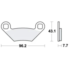 Bremsklotz Sinter SI TRW Alternative: 7370034 passend für: Polaris Sportsman, Scrambler