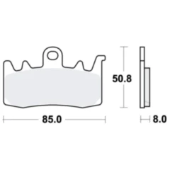Bremsklotz Carbon CRQ TRW passend für: BMW R, F (900, 800), S, Ducati Scrambler, Monster, Hypermotard