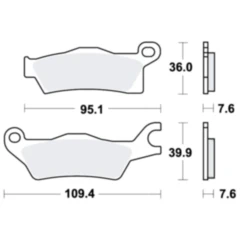 Bremsklotz Sinter SI TRW Alternative: 7370102 passend für: CAN - AM Outlander, Renegade 7870025