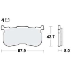 Bremsklotz Sinter hinten für Motorräder TRW Alternative 7320076