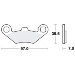 Bremsklotz Sinter Scooter TRW Alternative: 7370113 passend für: Peugeot Metropolis