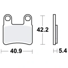 Bremsklotz Standard TRW passend für: Kymco Maxxer, Grumbler