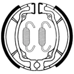 Bremsbacken mit Feder TRW passend für: Kawasaki KE, KLX, KD, Suzuki RV, TS, GT, RM