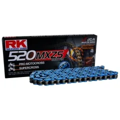 RK Standardkette blau 520 MXZ5/116 Kette offen mit Clipschloss passend für: Honda CRF, CR