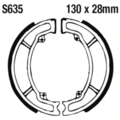 Bremsbacken mit Feder EBC Alternative: 7860703 passend für: Suzuki UC
