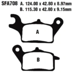 Bremsklotz Carbon Scooter EBC passend für: Honda NSC, EM1